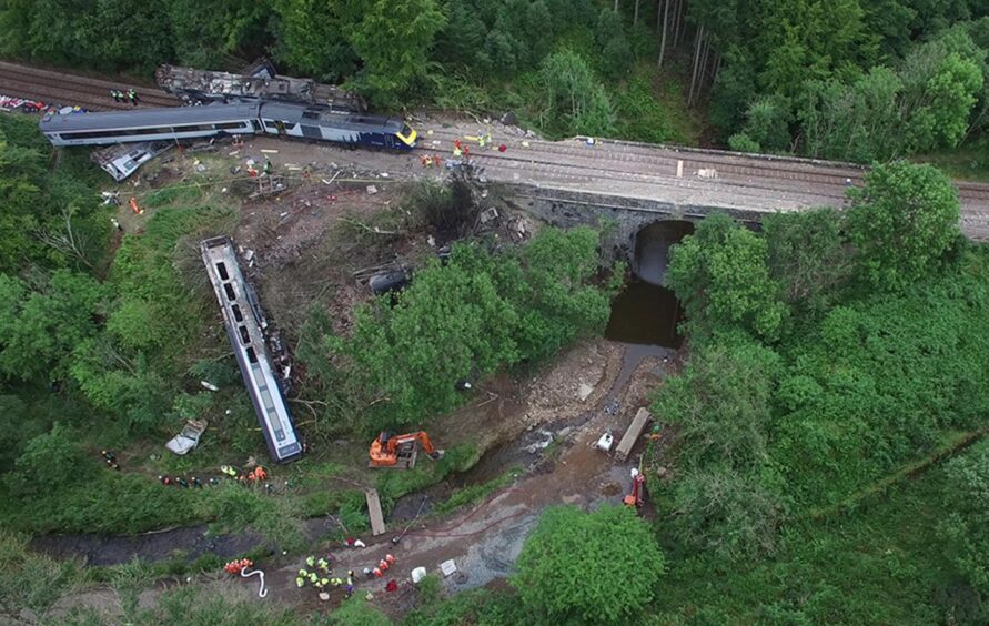 Stonehaven rail crash site