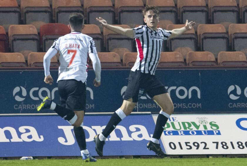 Metthew Todd celebrates his goal.