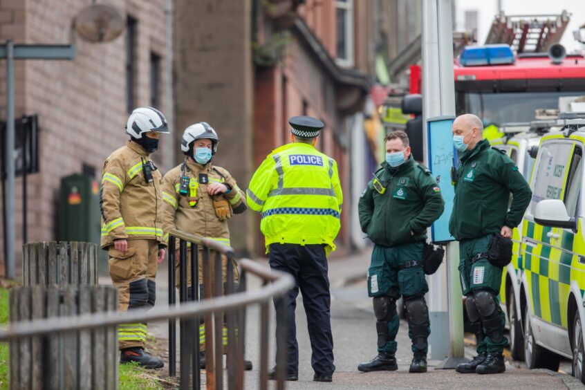 The Scottish Ambulance and Fire and Rescue Services were also in attendance at the scene.