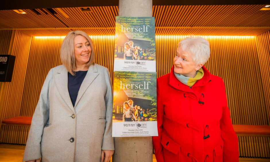 Louise Craig of Perthshire Women's Aid, left, and Jill Moody of Perth Film Society.