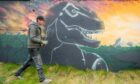 Paco Graff created the Buckhaven dinosaur mural.