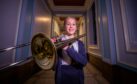 Trumbone player Kayla Kiddie at Dundee schools spring concert 2022.