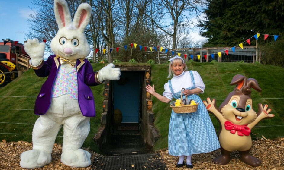 You can meet the Easter bunny at the Scottish Deer Centre.