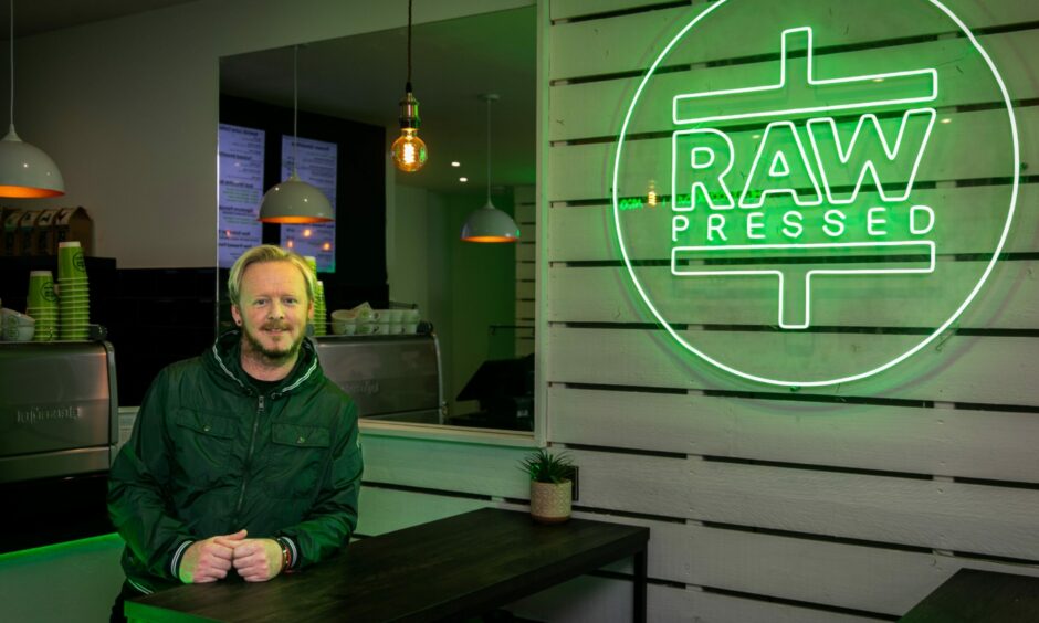 Owner Ryan Fair inside Raw Pressed, Dunfermline