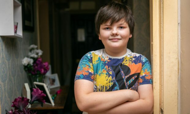 Kai Fraser, 11, is one of almost 500 known young carers in Dundee.