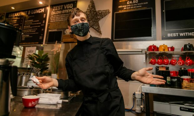 Damien McDonald is part of the Kickstart scheme at Zest Cafe in St Andrews.