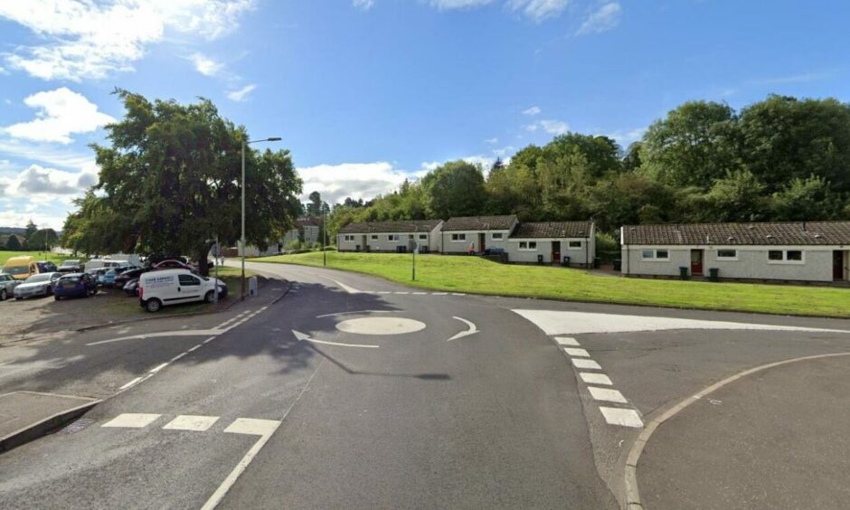 The incident happened at a mini roundabout on Tulloch Road, Perth