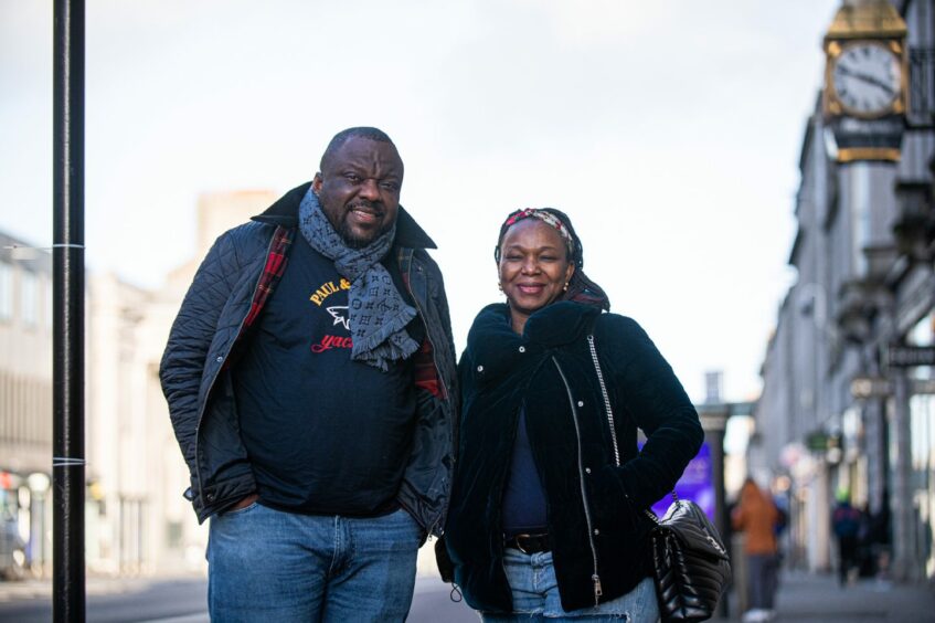 Co-owner of Gidi Grill Eniola Odejayi, pictured right with husband Mo, is a judge at this year's awards.