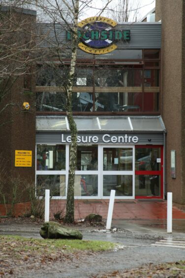 Former Lochside leisure centre in Forfar.