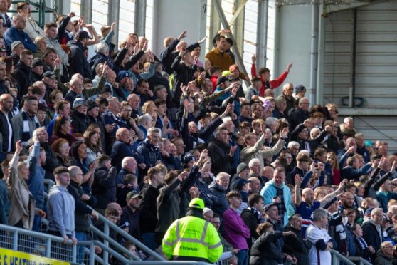 Dundee fans at Tannadice in 2022. Image: David Young/Shutterstock