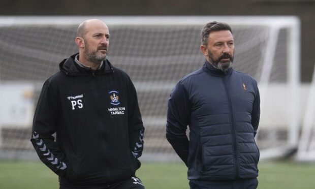 Arbroath legend Paul Sheerin (left) is part of Derek McInnes' backroom staff at Kilmarnock.