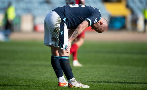 Dundee skipper Charlie Adam at full-time.