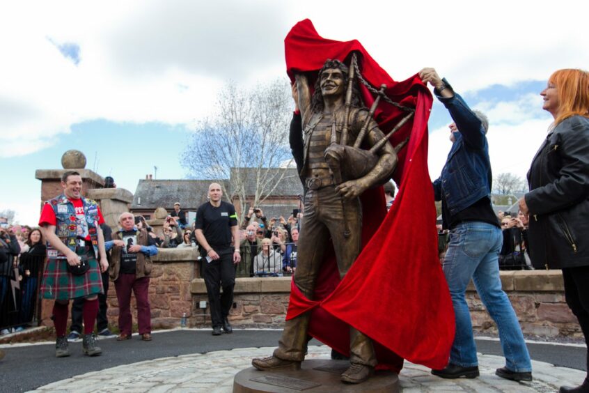 The Bon Scott statue was unveiled in 2016.