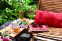details of bench in a garden, think about staycation ideas for this summer