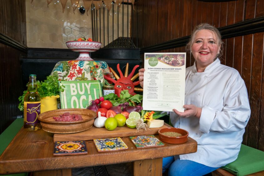 Falkland Estate Chef Stella Colleluori with one of her meal kits.