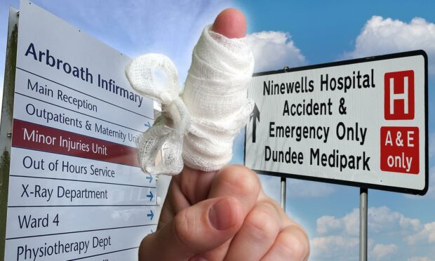 Montrose man Eddie Martin was sent to Ninewells A&E by NHS 24 after cutting his finger.
