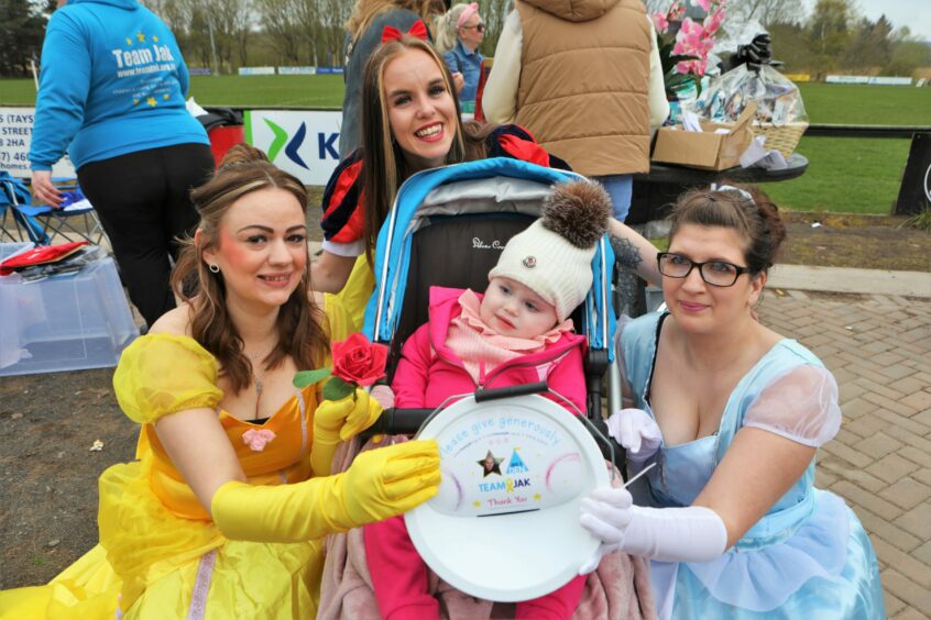 Kinsley with fancy dress friends.