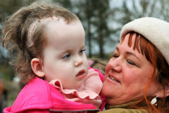 Kinsley with gran Karen.