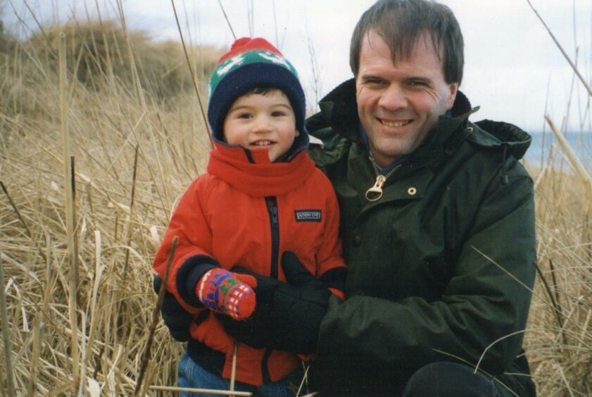 Rob Madden as a boy with dad Roy.