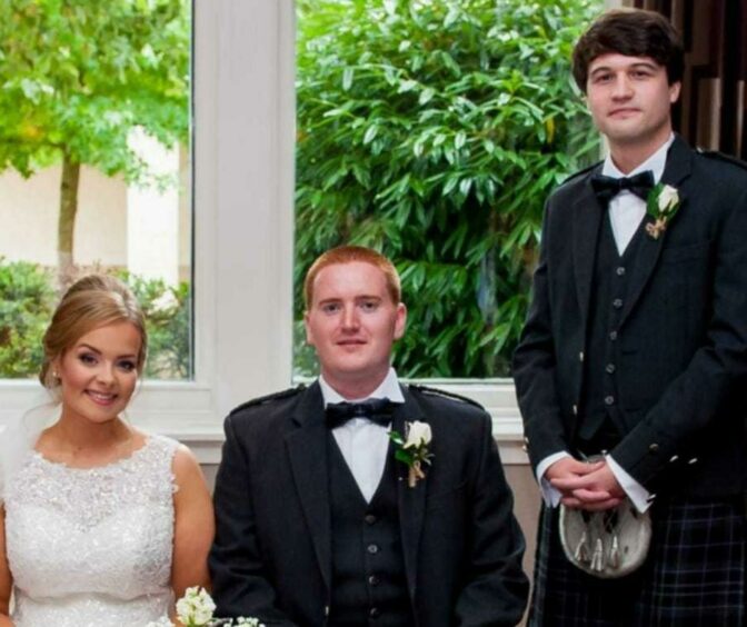 Rob, right, was Stuart's best man when he married Roisin.