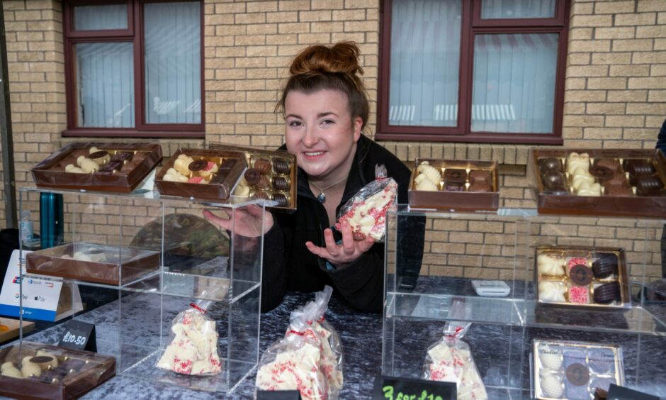 Cloe Anderson of the Chocolate Lab. East Neuk Market