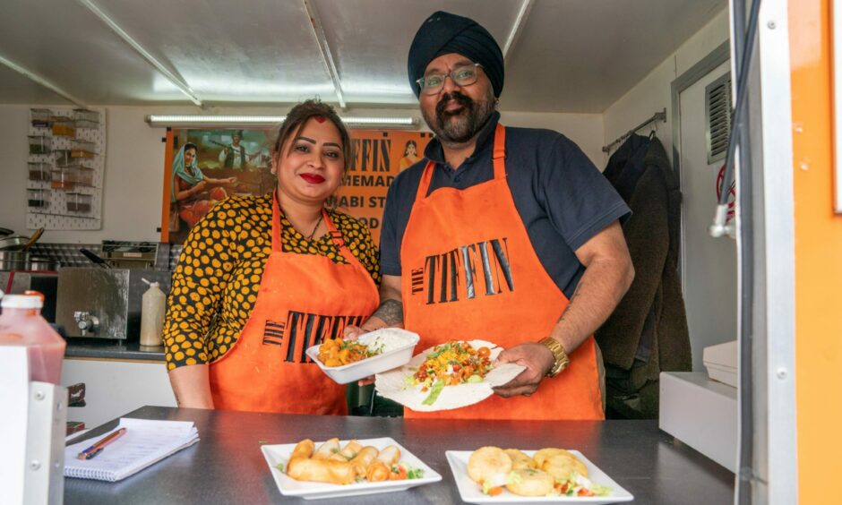 Tony and Priya Singh owners of the Tiffin Indian street food East Neuk Market