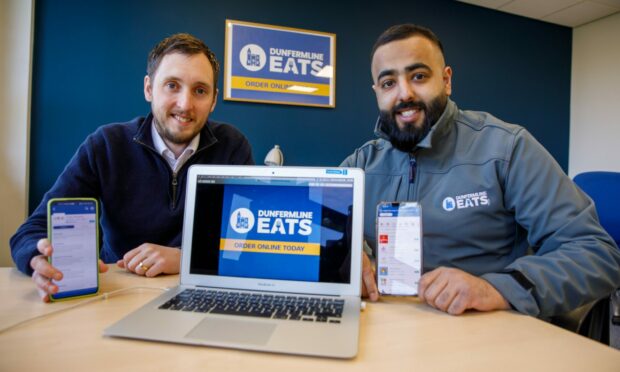 Dunfermline Eats co-founders Michael McDade and Bilal Shahid.