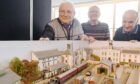 Garioch Heritage Centre volunteers Bert Irvine, Charlie Milne  and John Jessiman are custodians of Ian Baxter Moncur's stunning Old Meldrum to Inverurie model railway. Picture by Kami Thomson.