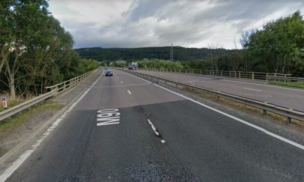 The crash happened on the M90 near Bridge of Earn. Image: Google Street View.