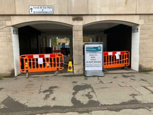 Sewage is leaking at Ropemakers Close in Perth City Centre.