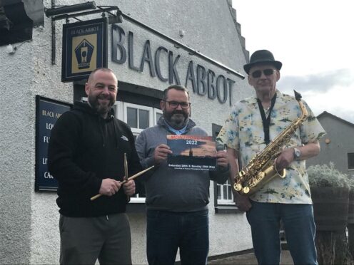 Festival organisers Stewart Alves, Stuart Thornton and Michael Knowles are gearing up for a packed weekend of music in Montrose.