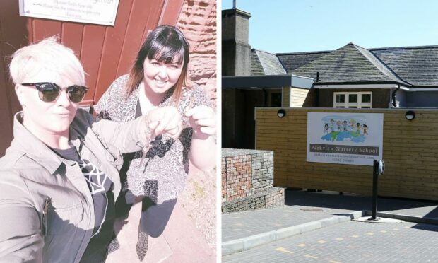 Cheryl Stewart with Stephanie Porteous, when they ran Parkview Nursery together.