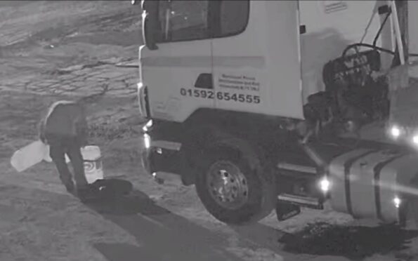 CCTV shows fuel being stolen from Penman Plant Hire in Fife