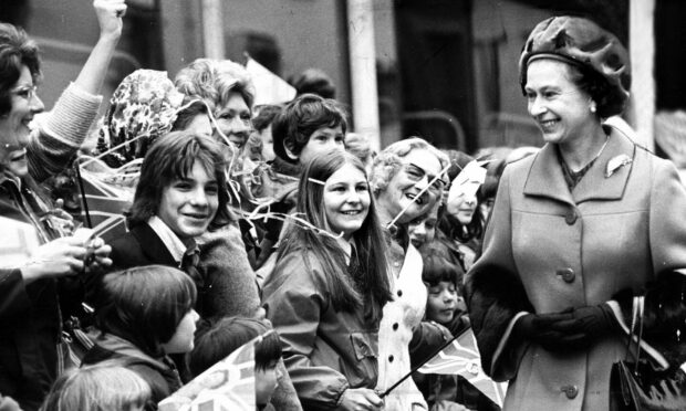 The Queen in Perth in 1977.
