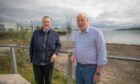 Dr Andrew Jeffrey (right) and former Caledon manager John 'Jack' Reilly are campaigning for the shipyard model of the Gleanearn to be brought home to Dundee