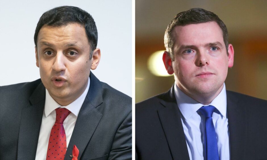 Scottish Labour leader Anas Sarwar and Sottish Conservative leader Douglas Ross.