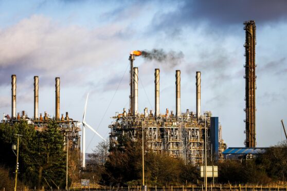 Mossmorran petrochemical plant in Fife.