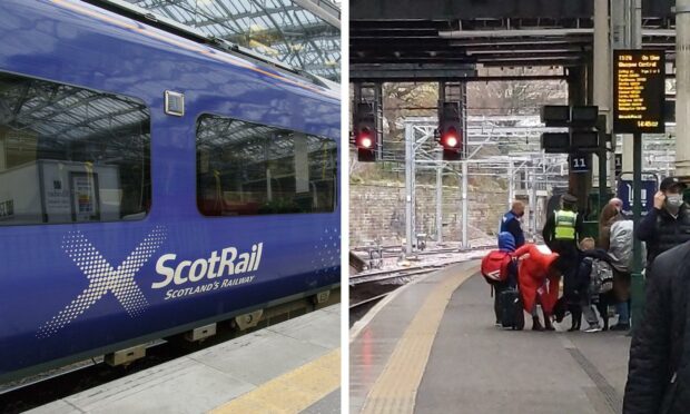 Police arrested the man at Edinburgh Waverley station after he got off the ScotRail train.
