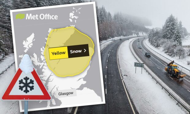 A yellow weather warning is in place for northern Scotland.