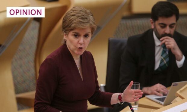 Nicola Sturgeon has said the Scottish Covid inquiry will consider the policy of moving untested patients from hospitals to care homes. Photo: Fraser Bremner/Daily Mail/PA Wire.