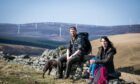 Gayle meets Stephen Reeves, the ranger at Dorenell Ranger Service, with his dog, Bracken. Picture: Wullie Marr.