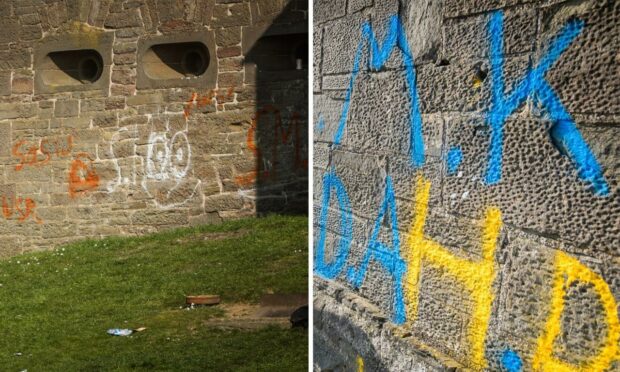 Vandalism to Broughty Castle is one of a number of recent incidents.