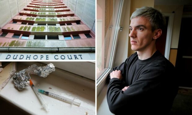 Resident Steven Wrycza is one of those speaking out about the "living hell" in Dudhope Court.