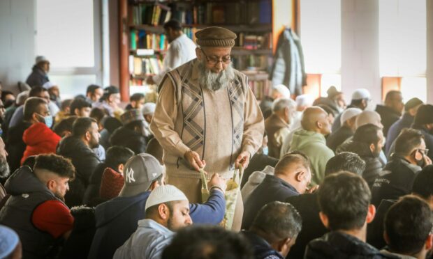 Muslims prepare for Ramadan at Friday prayers in Dundee Central Mosque.