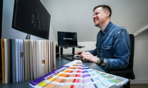 Liam Bonar who runs LBD Studio, a Dundee business that specialises in branding.