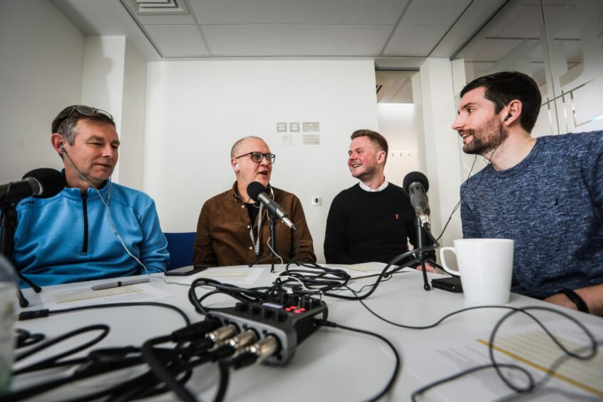 The Twa Teams, One Street gang - from left, Graeme Finnan, Tom Duthie, Alan Temple and George Cran.