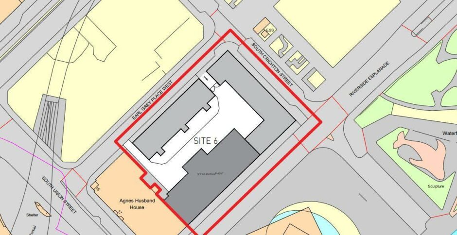 The plans cover most of Site 6, on land next to Agnes Husband House.