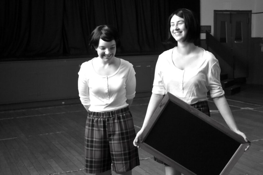 Layla Cooke, left, plays Maggie Grozier, a Rutherglen Ladies player in the Sadie Smith documentary.