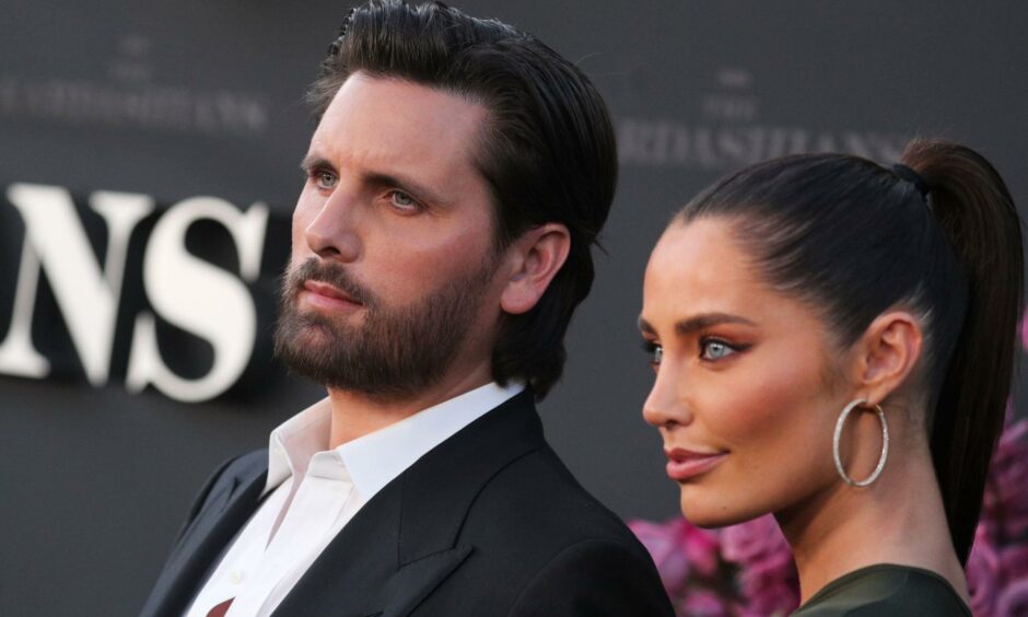 Rebecca Donaldson and Scott Disick in Hollywood at the Kardashians premiere