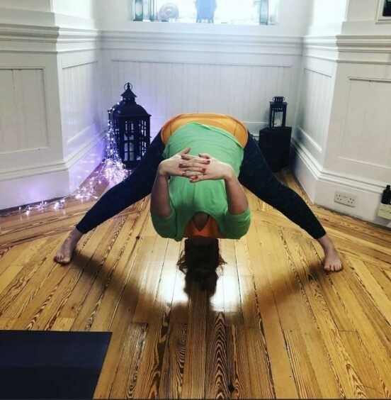 Cara uses yoga to help battle with MS. 